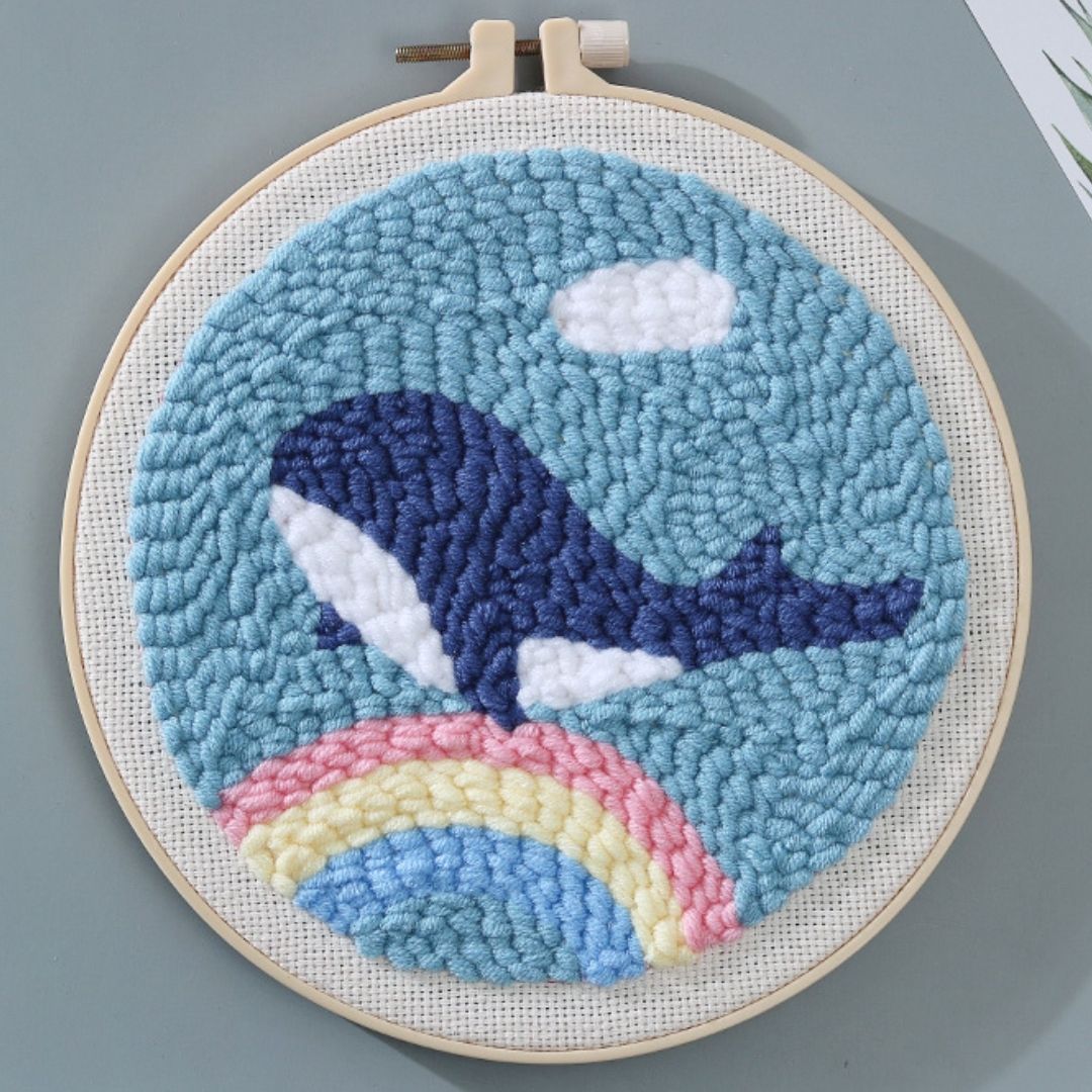 Punch Needle Kit - The Blue Whale