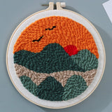 Punch Needle Kit - Orange Sunset