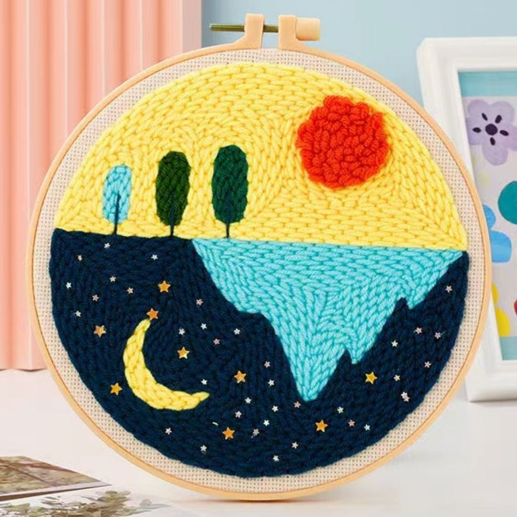 Punch Needle Kit - Sun and Moon – Figured'Art