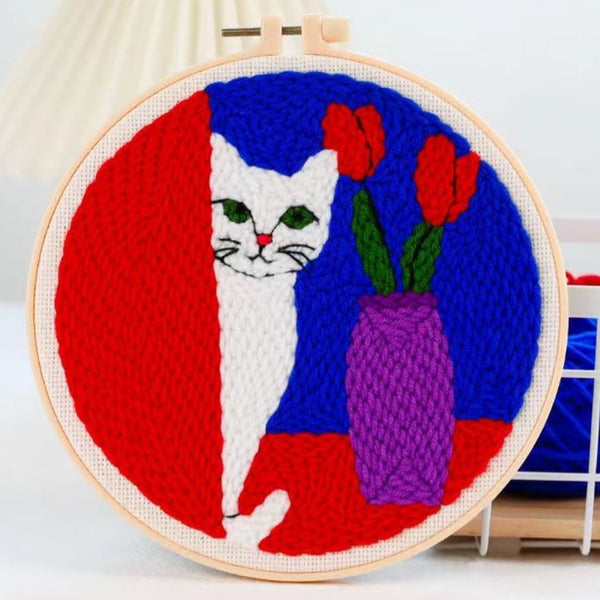 Punch Needle Kit - Curious Cat