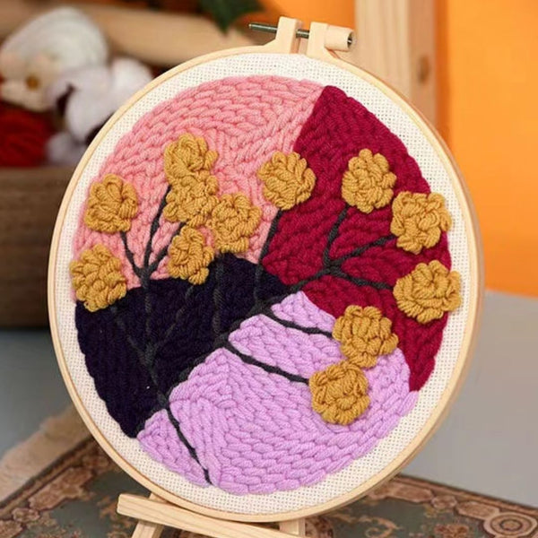Punch Needle Kit - Flowers by a Mural