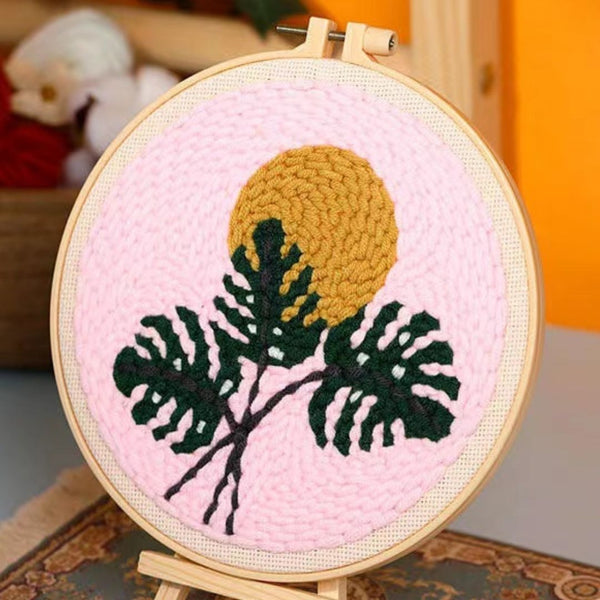 Punch Needle Kit - Tropical Leaves