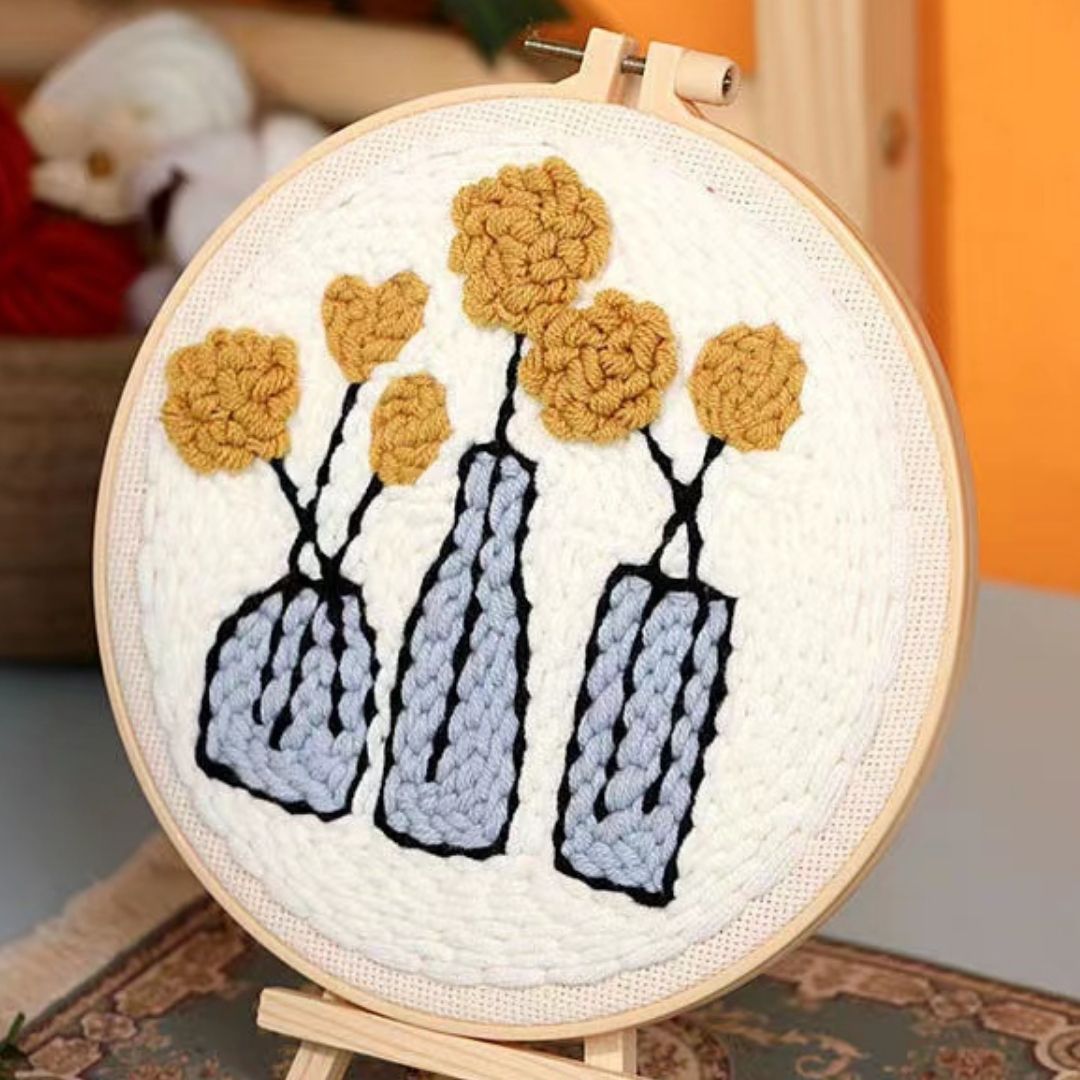Punch Needle Kit - Flowers in Fall – Figured'Art
