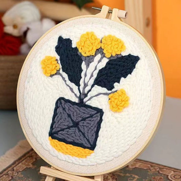 Punch Needle Kit - Bouquet of Yellow Flowers