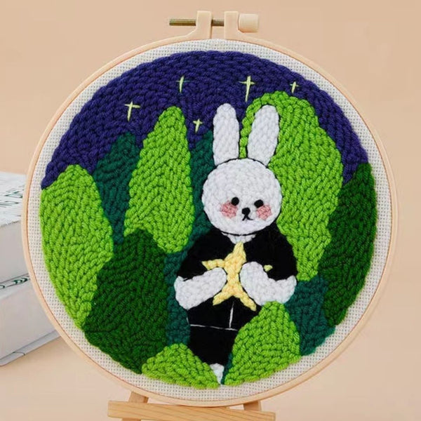 Punch Needle Kit - Rabbit in the Woods