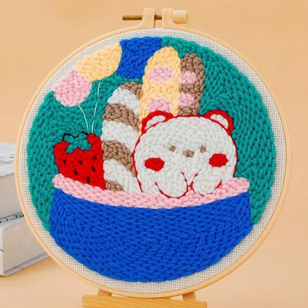 Punch Needle Kit - Breakfast Cat