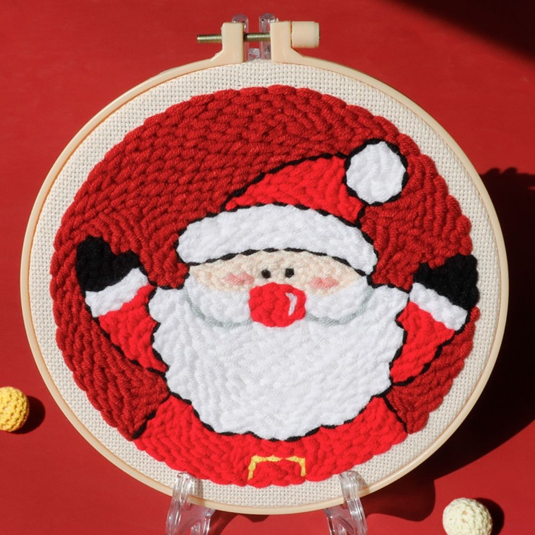 Punch Needle Kit Santa Figured Art