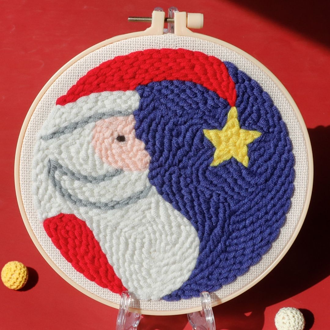Punch Needle Kit - Santa Claus and Star – Figured'Art