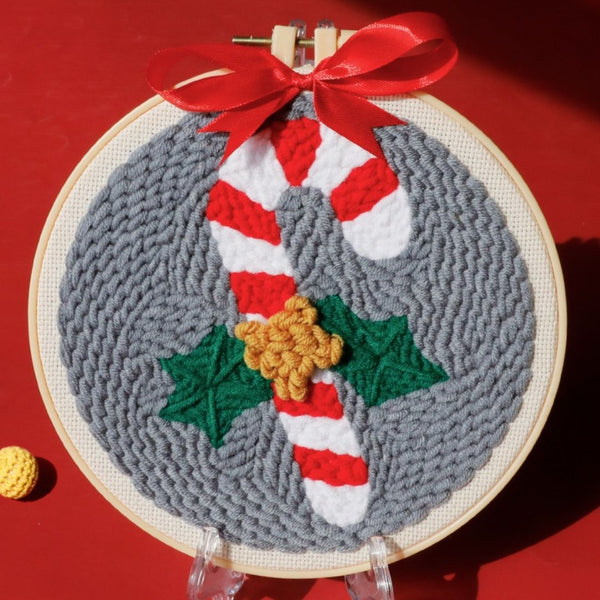 Punch Needle Kit - Candy Cane