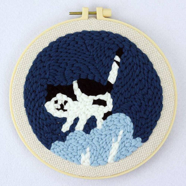 Punch Needle Kit - Cat by the Window – Figured'Art