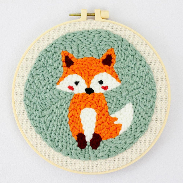 Beginner Punch Needle Kit - Complete DIY Craft Set With Hoop, Needle & Yarn For Home Decor