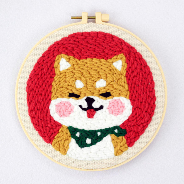 Punch Needle Kit - Shiba Inu dog