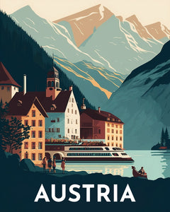 Diamond Painting - Travel Poster Hallstatt