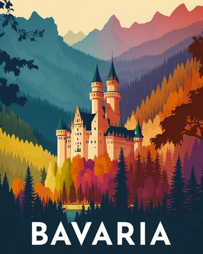 Diamond Painting - Travel Poster Bavaria