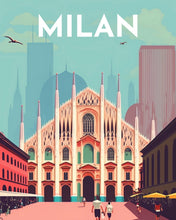 Load image into Gallery viewer, Diamond Painting - Travel Poster Milan