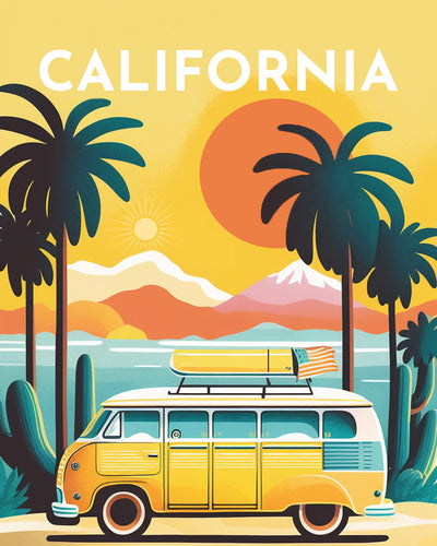 Diamond Painting - Travel Poster California