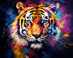 Diamond Painting - Colorful Abstract Tiger