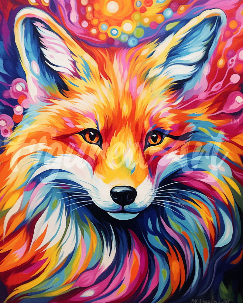 Diamond Painting - Colorful Abstract Fox