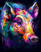 Load image into Gallery viewer, Diamond Painting - Colorful Abstract Wild boar
