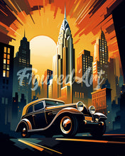 Load image into Gallery viewer, Diamond Painting - Art Deco Car in New York