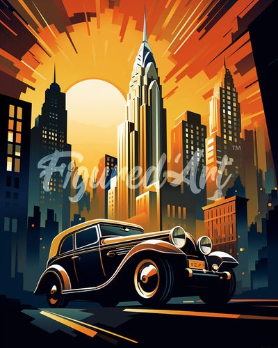 Diamond Painting - Art Deco Car in New York