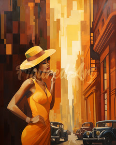Diamond Painting - Art Deco Woman in Town
