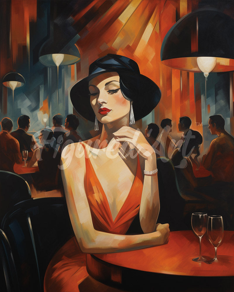 Diamond Painting - Art Deco Woman in a Club