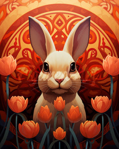 Diamond Painting - Rabbit Art Deco