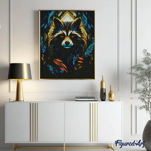 Diamond Painting - Raccoon Art Deco