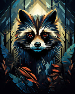 Diamond Painting - Raccoon Art Deco