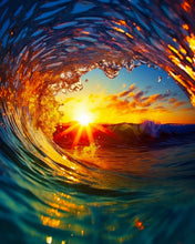 Load image into Gallery viewer, Diamond Painting - The Wave and Sunset