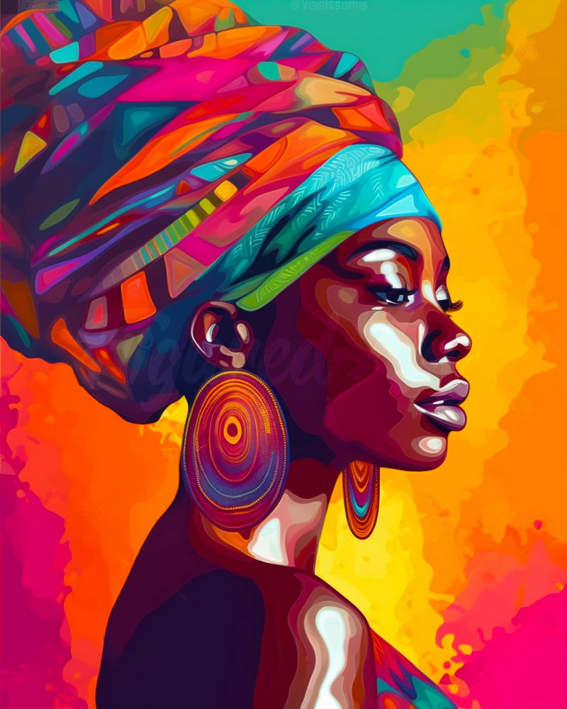 Diamond Painting - Vivid African Lady