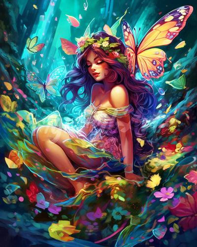 Diamond Painting - Fairy and Butterflies