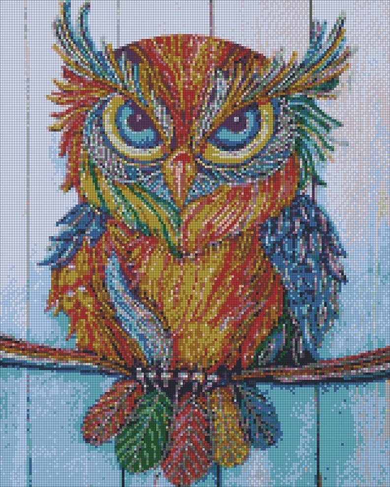 Diamond Painting - Owl and Rhinestones