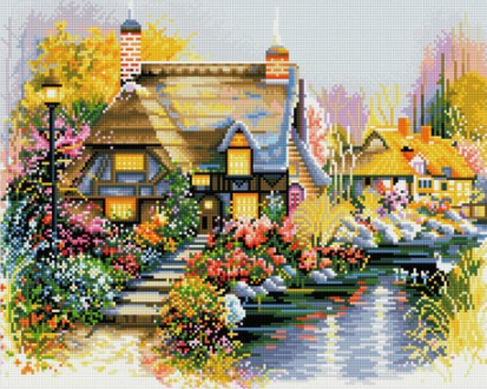 Diamond Painting - House at the edge of the river