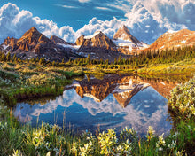 Load image into Gallery viewer, Diamond Painting - Mountain lake and clouds