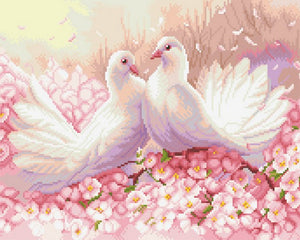 Diamond Painting - Couple of Doves