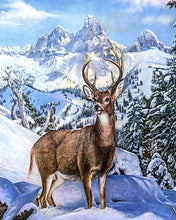 Load image into Gallery viewer, Diamond Painting - Large deer in the mountains