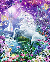 Load image into Gallery viewer, Diamond Painting - Unicorn and fairy landscape