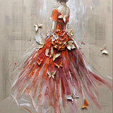 Diamond Painting - Dancer from Behind and Butterflies