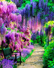 Load image into Gallery viewer, Diamond Painting - Path in a bright garden