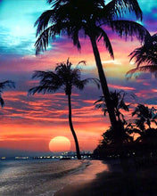 Load image into Gallery viewer, Diamond Painting - Sunset on a Beautiful Island