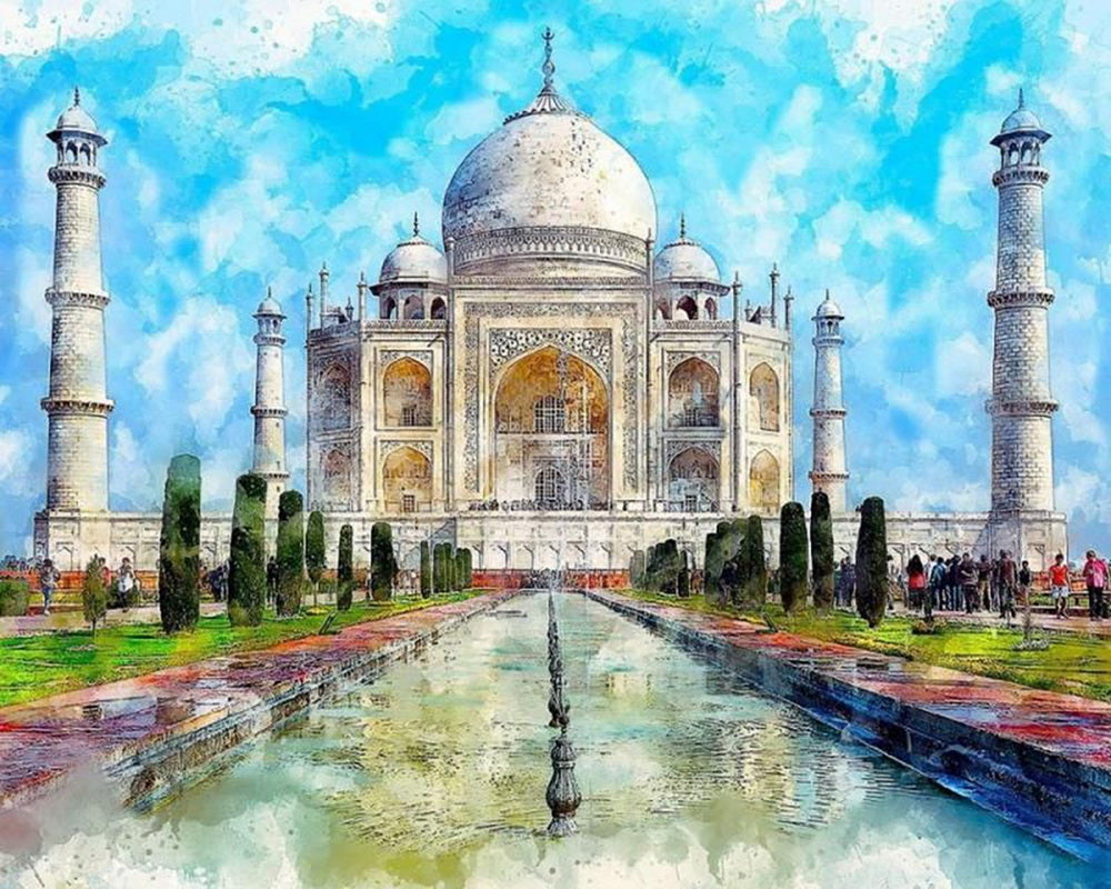 Diamond Painting - Taj Mahal in colors