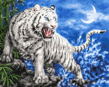 Load image into Gallery viewer, Diamond Painting - Threatening white tiger