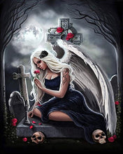 Load image into Gallery viewer, Diamond Painting - Angel and Cemetery