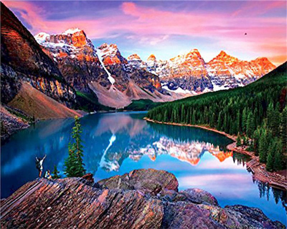 Diamond Painting - Reflections on the mountain Lake