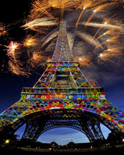 Load image into Gallery viewer, Diamond Painting - Fireworks and Eiffel Tower