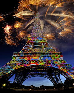 Diamond Painting - Fireworks and Eiffel Tower