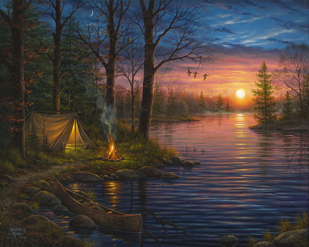 Paint by numbers - Small Lake at Dawn – Figured'Art
