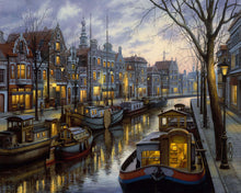 Load image into Gallery viewer, Paint by numbers | Life on the canal | ships and boats advanced new arrivals landscapes cities | Figured&#39;Art